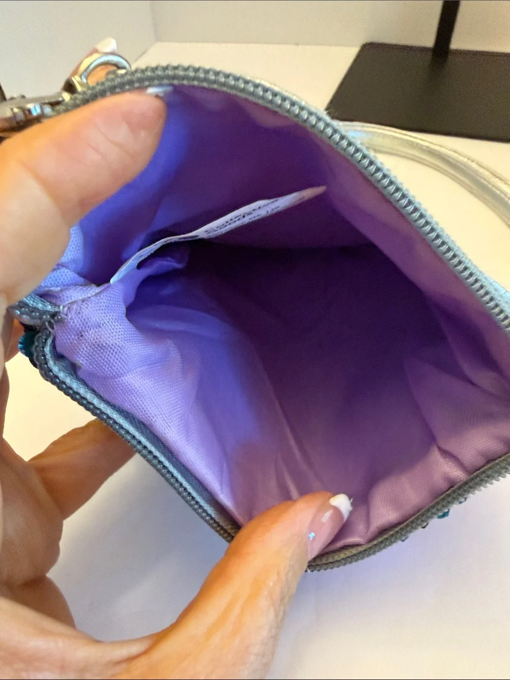 Sequin Mermaid Crossbody Bag - Turquoise & Purple
